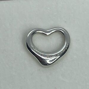 Tiffany & Co. 925 Sterling Silver Elsa Peretti Puffy Curved Heart Pendant